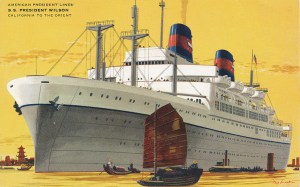 S.S. President Wilson in Port of Hong Kong