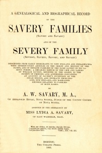 Savary Family Genealogy